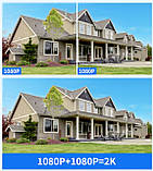 Купольна IP-камера Hiseeu WHD714 з 8-кратним оптичним зумом і 4-кратним цифровим 2 об'єктива по 4 МП, фото 4