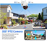 Купольна IP-камера Hiseeu WHD714 з 8-кратним оптичним зумом і 4-кратним цифровим 2 об'єктива по 4 МП, фото 6