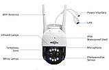 Купольна IP-камера Hiseeu WHD714 з 8-кратним оптичним зумом і 4-кратним цифровим 2 об'єктива по 4 МП, фото 8