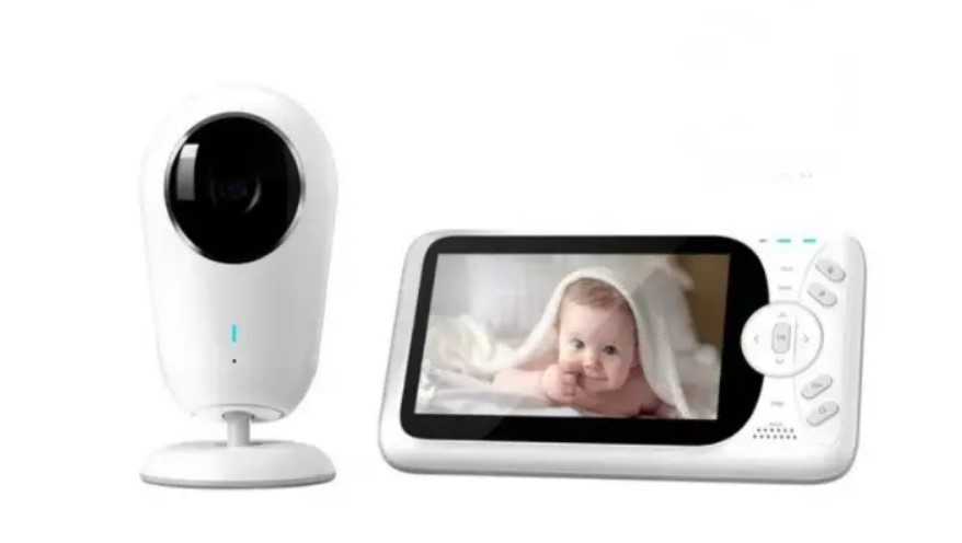 Відеоняня Baby Monitor Hiseeu VB608 4.3 Original JKR з датчиком звуку, нічне бачення + термометр