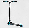 Труковий самокат бірюзовий Best Scooter FEAR SCS система пеги алюмінієвий диск та дека колеса PU 115 мм, фото 2