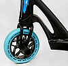 Труковий самокат бірюзовий Best Scooter FEAR SCS система пеги алюмінієвий диск та дека колеса PU 115 мм, фото 5