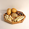 Менажниця дерев'яна секційна тарілка з розділювачами для подачі м'ясних страв та закусок "Монета" ясень 29 см, фото 2