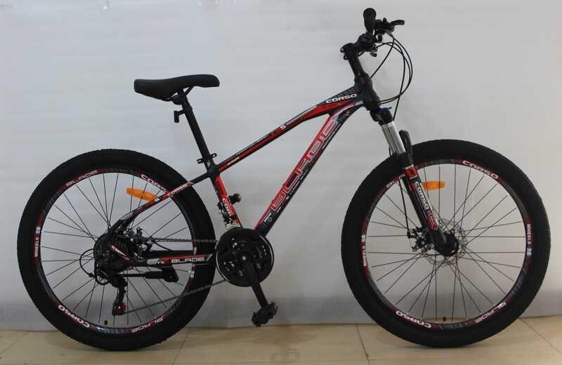 Велосипед спортивний CORSO «BLADE» 26" дюймів BL-26248 з металевою рамою 13", Shimano, 21 швидкість