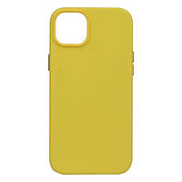 Чехол Leather Case для Apple iPhone 14 Canary yellow