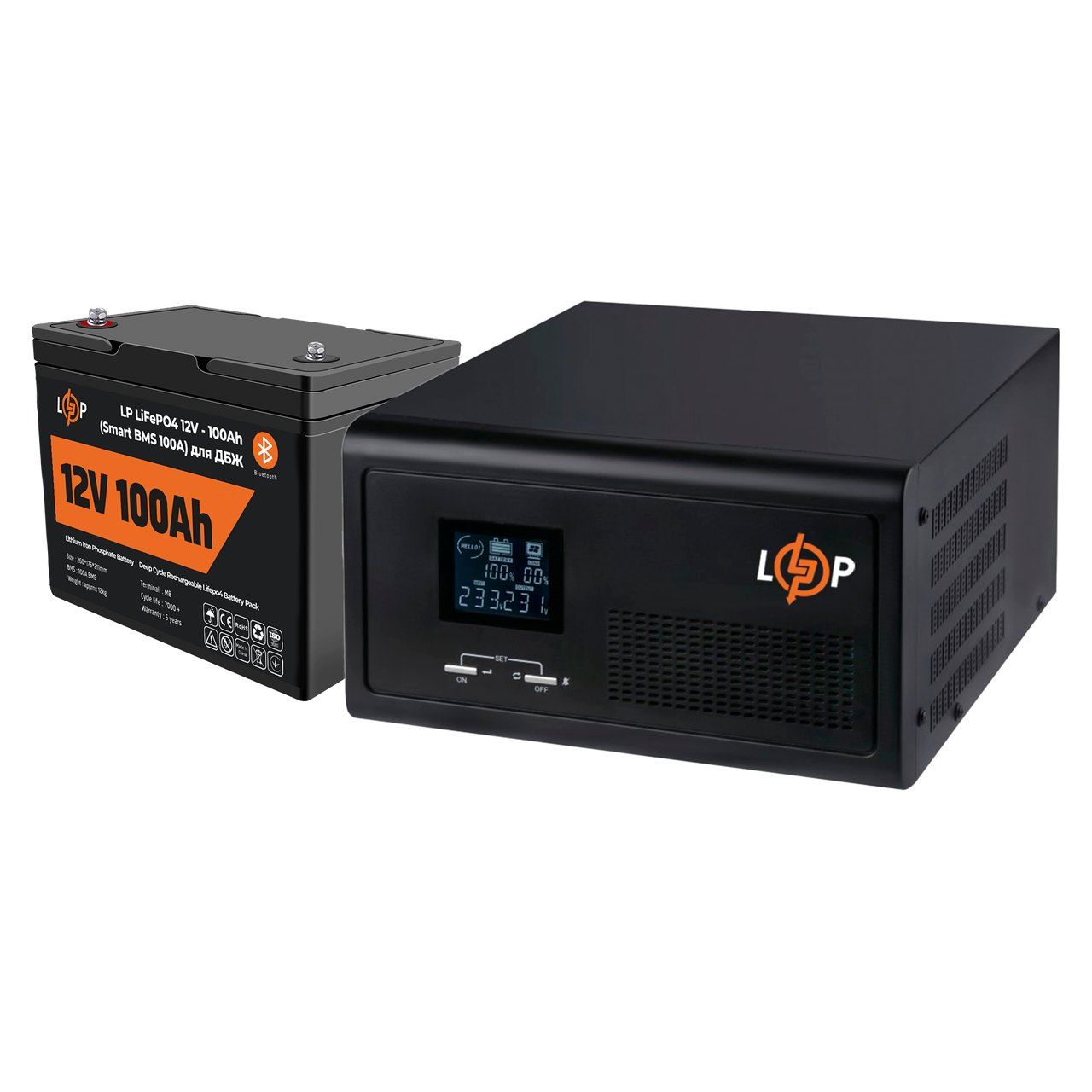 Комплект резервного живлення LP (LogicPower) ДБЖ + літієва (LiFePO4) батарея (UPS 1500VA + АКБ LiFePO4 1280W)