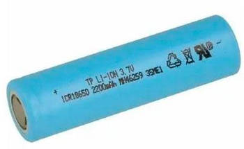 Акумулятор Tenpower Li-ion 2200mAh INR18650 TerraE 22E10А, високострумовий, (без захисту)