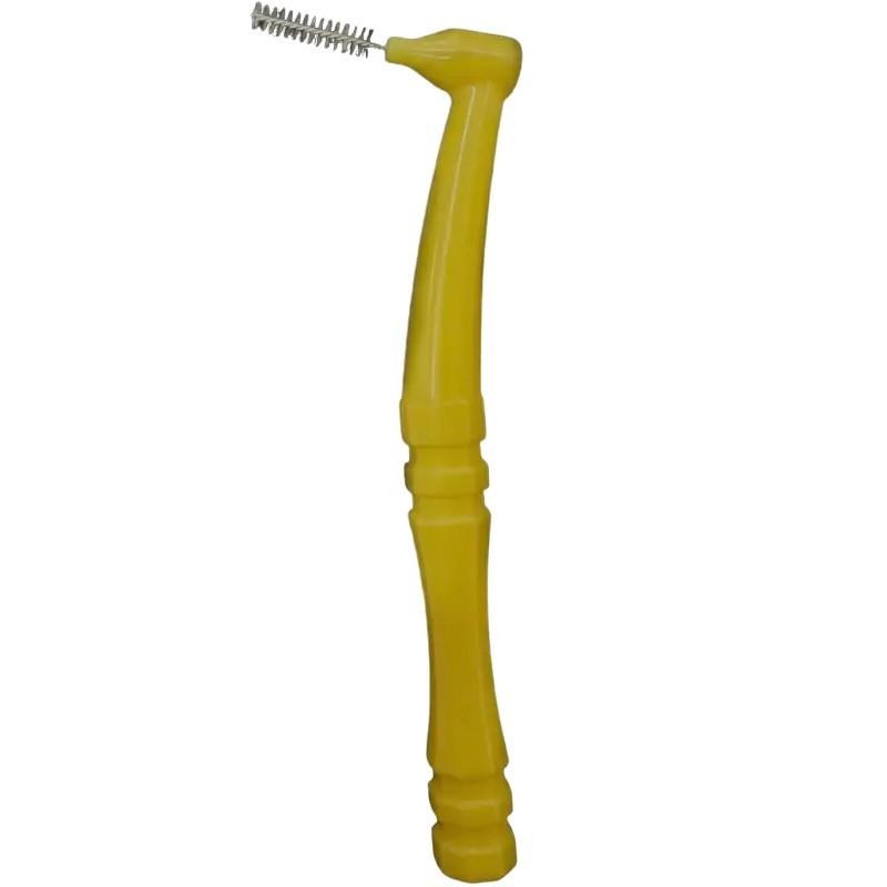 Щіточка для вій та брів зігнута Baby Brush колір жовтий