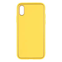 Чехол Leather Case Gold with Frame для Apple iPhone Xs Yellow