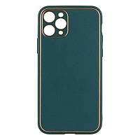 Чехол Leather Case Gold with Frame для Apple iPhone 11 Pro Dark Green