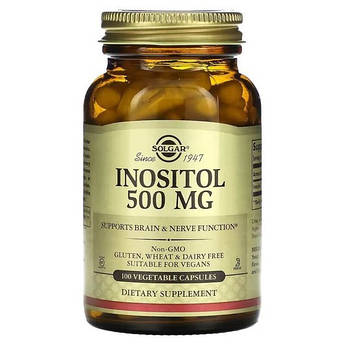 Інозітол вітамін Б8, Solgar Inositol 500 мг 100 капсул
