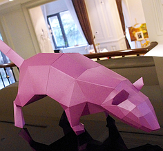 Щур 3Д модель papercraft