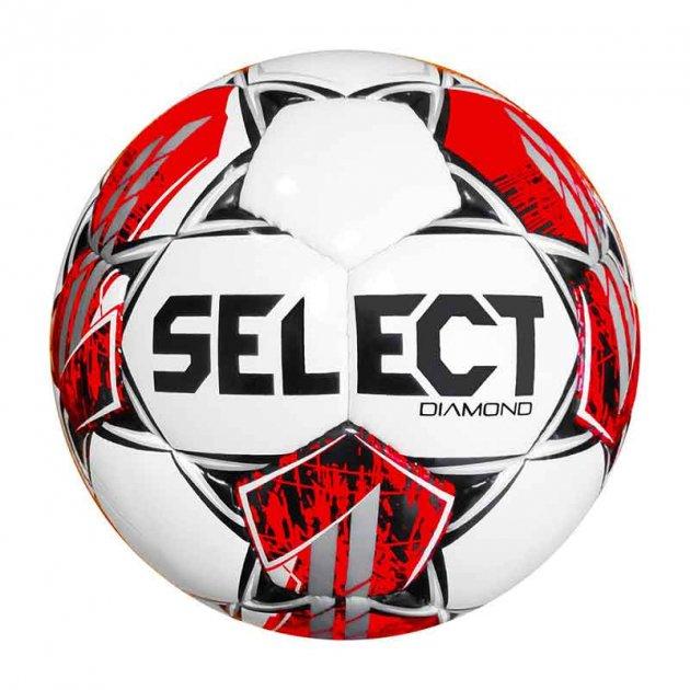 М'яч футбольний Select DIAMOND v23 біло-червоний Уні 4 85436-127 4