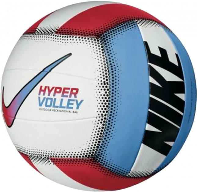 М'яч волейбольний Nike HYPERVOLLEY 18P білий, блакитний, червоний 5 N.100.0701.982.05