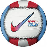 М'яч волейбольний Nike HYPERVOLLEY 18P білий, блакитний, червоний 5 N.100.0701.982.05, фото 3