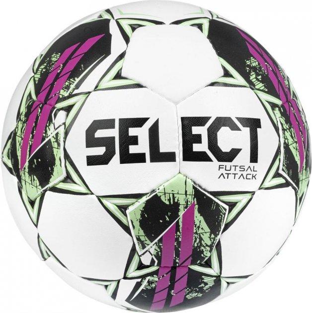М'яч футзальний Select FUTSAL ATTACK v22 біло-рожевий Уні 4 107346-419 4