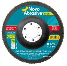 Диск пелюстковий торцевий d125мм T29 P80 5 шт/уп Profi NovoAbrasive