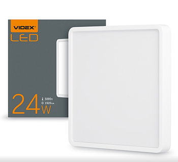 LED Світильник накладний квадратний 24W 5000К 220V VL-DLSS-245 Videx