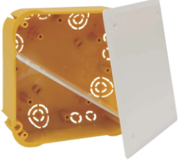 Коробка розподільча 116*116*45мм ПВХ жовтий/білий Копос КО 110/L