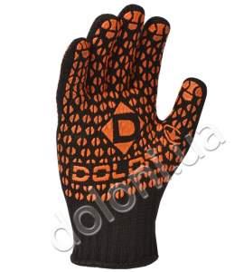 Рукавички 10316 трикотаж з двостороннім ПВХ клас 7 чорний Standart ДКГ, фото 1