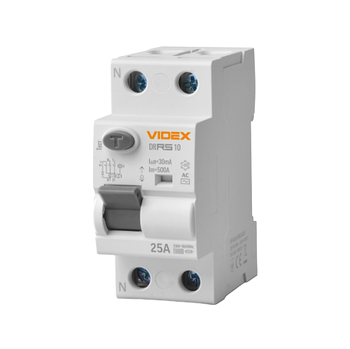 Диференційне реле AC 30мА 10 kA 2Р 25А Resist Videx