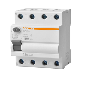 Диференційне реле AC 30мА 10 kA 4Р 40А Resist Videx
