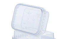 Контейнер (тара) пластиковый (судок) пищевой (емкость) 300 мл прямоугольный прозрачный