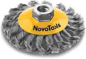 Щітка конус d115мм плетена сталь NovoTools NovoAbrasive