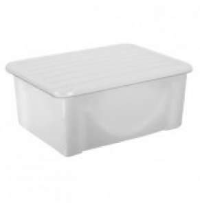 Ємність 22л для зберігання речей з кришкою прозорий Алеана