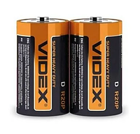 Батарейка солевая D/R20 (пл-2шт) Videx