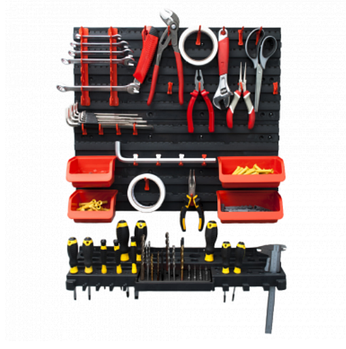 Набір для зберігання інструменту граніт/помаранч Алеана