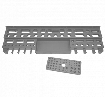 Полиця для інструменту 540*150*55мм зі вкладкою сірий мат Алеана