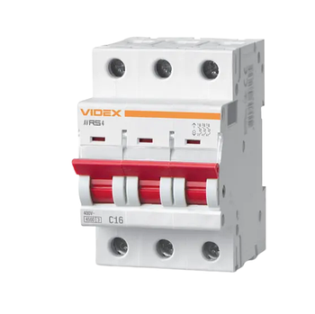 Автоматичний вимикач 3P 16А 4,5 kA VF-RS4-AV3C16 Resist Videx