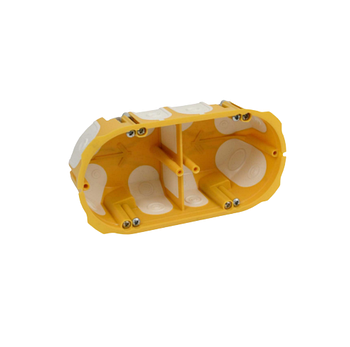 Коробка приладова подвійна 138*68*50мм ПВХ жовта Копос KPL 64-50/2LD