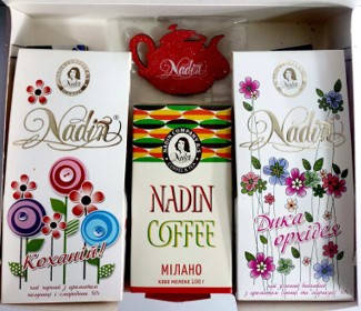 Набір Чай + Кава "С святом" 50 г Улюблений + 50 г Дика орхідея + 100 г Мілано Надін