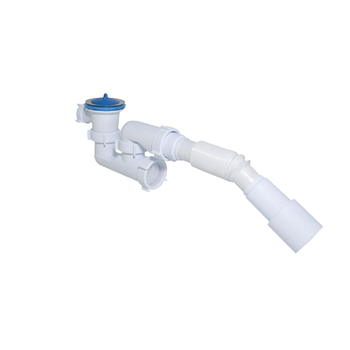 Сифон 1 1/2" d40/50мм для душового піддону регульований з гофротрубою Waterstal