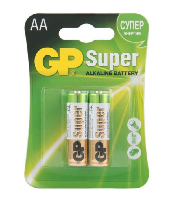 Батарейка лужна AA/LR6 (бл-2шт) GP Super