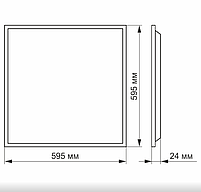 LED Панель 60W 6000К матова VL-Pb606W(2) Videx, фото 4