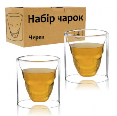 Набір чарок Череп 80 мл 2 шт 202-2 S&T