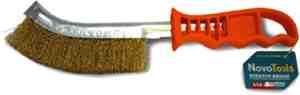 Щітка ручна 250мм з пластиковою ручкою червоний NovoAbrasive, фото 1