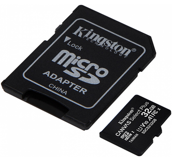 Карта пам'яті microSDHC 32GB (UHS-1) Kingston Canvas Select Plus class 10 А1 (R-100MB/s) (adapter SD