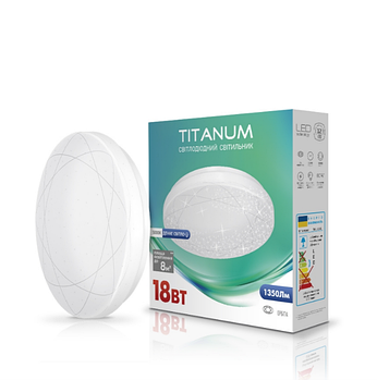 LED Світильник настінно-стельовий 18W 5000К 220V Орбіта TLCL-185OR Titanum