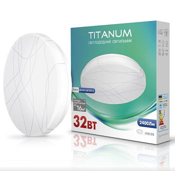 LED Світильник настінно-стельовий 32W 5000К 220V Криві лінії TLCL-325CL Titanum