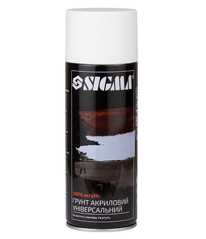Грунт 400мл 9010 білий акриловий аерозоль SIGMA