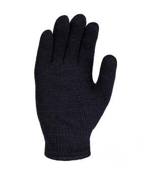 Рукавички 540 трикотаж подвійний без ПВХ р.10(XL) чорний ДКГ