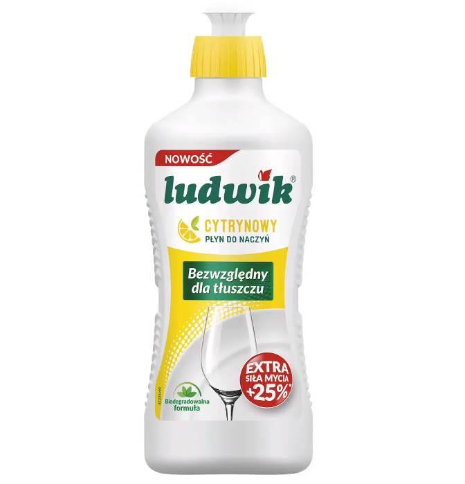 Засіб для миття посуду 450гр Лимон Ludwik, фото 1