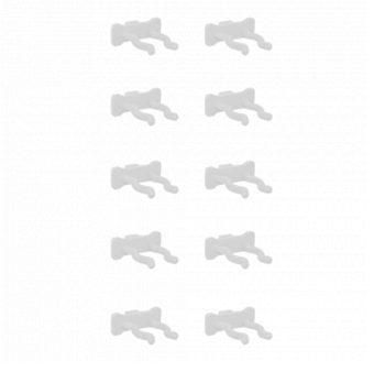 Кліпса 12*30*35мм 10 шт/уп біла Алеана