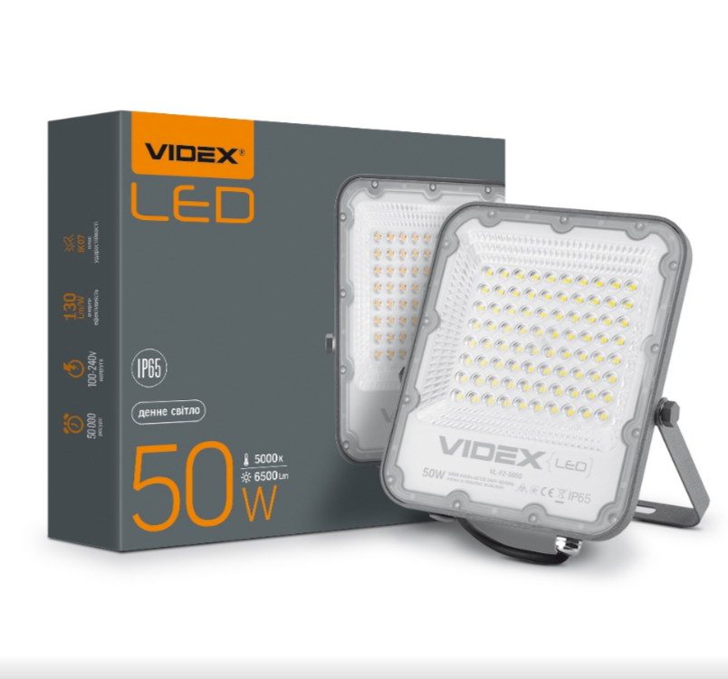 LED прожектор PREMIUM VIDEX F2 50W 5000K