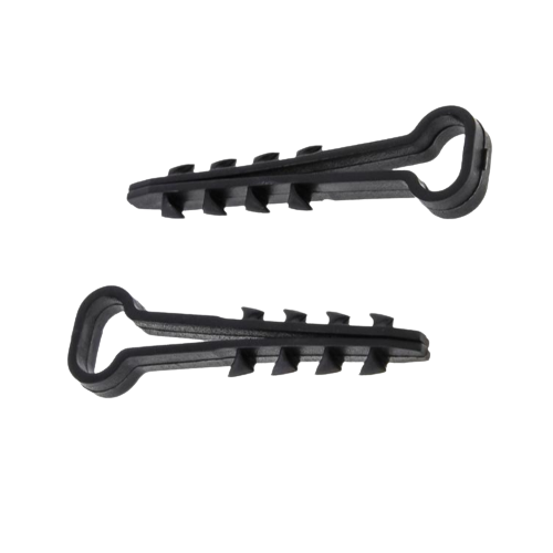 Дюбель-ялинка 6*3мм для плоского кабелю чорний 100шт/уп APRO, фото 1