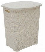 Кошик для білизни 45л h-48см мереживний бежевий (молочний)